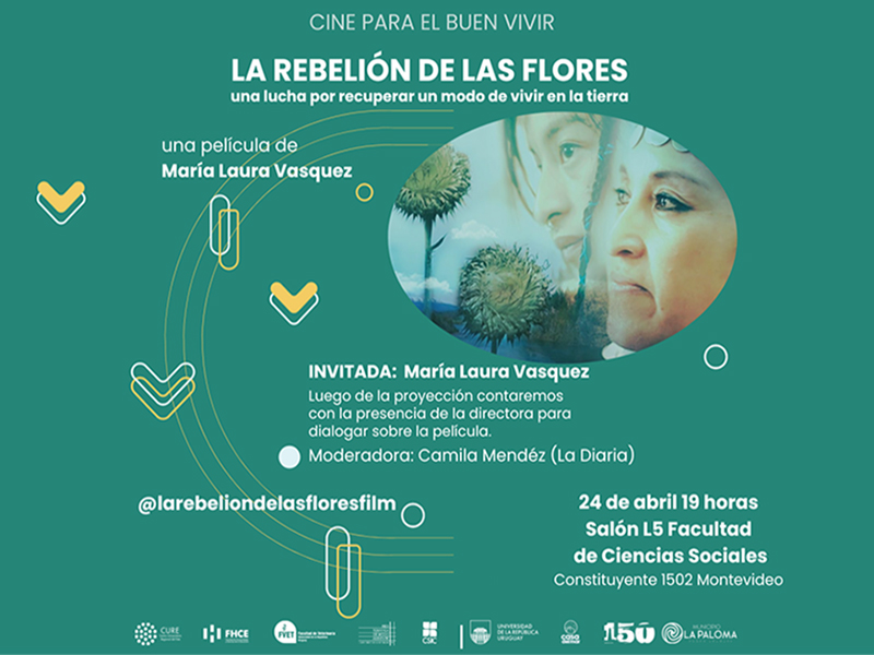 Sobre fondo verde se describe el contenido de la actividad. Una imagen ilustrativa del audiovisual en que aparecen dos mujeres.